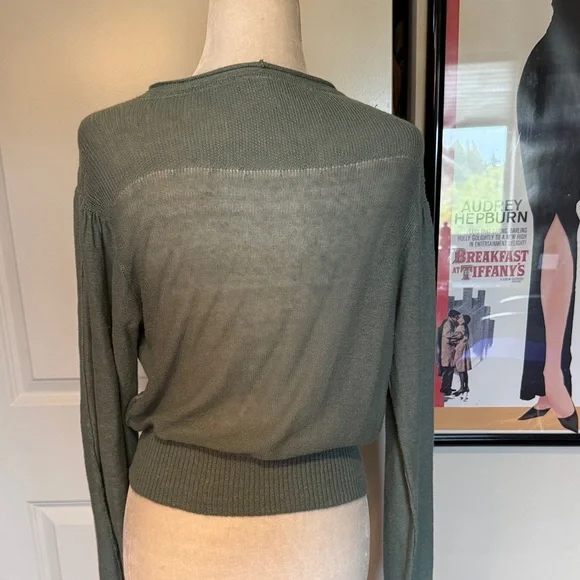 Free People Teal V-Neck Sweater - Picture 3 of 9